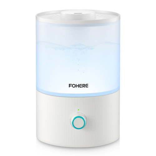 FOHERE Humidifiers for Bedroom, 3.2L Top Fill Cool Mist Ultrasonic Humidifier for Baby Rooms and Plants, 3-IN-1 Essential Oil Diffuser with 7-color Light and Auto Shut-off, BPA-Free, Quiet, White