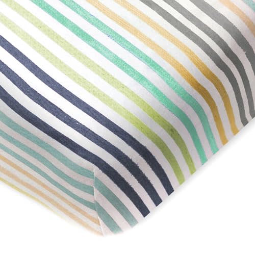 HonestBaby Unisex-Baby Fitted Crib Sheets Set Standard Mattress, 100% Organic Cotton Baby Boys, Girls, Neutral, 1 Pack - Dark Navy, One Size