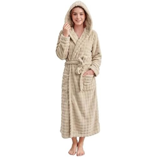 V.&GRIN Women Hooded Towel Robe - Super Absorbent Quick-Dry Soft Long Bathrobe for After Shower Spa Size S-3XL
