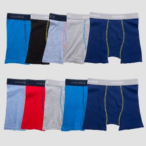 Hanes Boys' 10pk Boxer Briefs - Colors May Vary