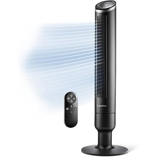 Lasko Apex Oscillating Tower Fan with Remote - 42" - RST200 - Black