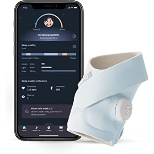 Owlet Dream Sock - Smart Baby Monitor with Heart Rate and Average Oxygen O2 as Sleep Quality Indicators, Bluemoon