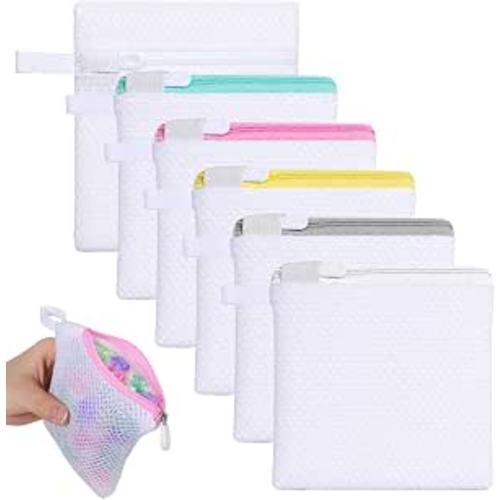 6 Pcs Small Mesh Laundry Bags, Mesh Wash Bags for Delicates