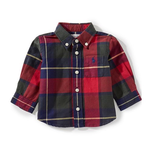Ralph Lauren Baby Boys Long-Sleeve Plaid Oxford Shirt
