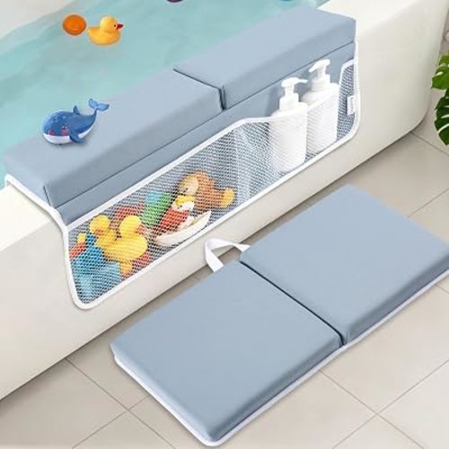 Bath Kneeler and Elbow Rest Pad Set, Blue 1.6" Thick