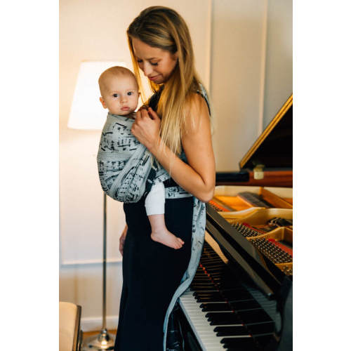 Baby Wrap, Jacquard Weave (100% cotton) - MELODY - POLONAISE - size L