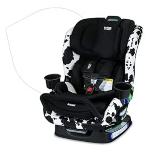 Britax Poplar S Convertible Car Seat, 2-in-1 Car Seat Extended Rear Facing, 17” Slim Car Seat Design with Fast & Easy ClickTight Installation, Anti-Rebound Bar & SafeWash Fabrics — Cowmooflage
