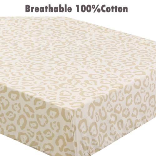 Polka Dot Animal Bear Friends ABC&123 Unisex Multi-color Cotton Toddler/Baby Crib Child Fitted Sheet Set (Pack of 3)