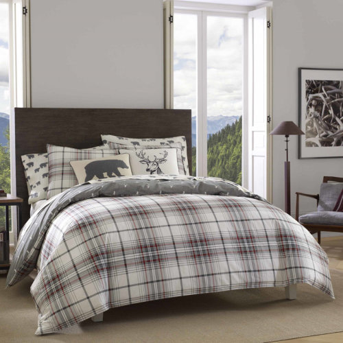 Eddie Bauer Alder Plaid Cotton Duvet Cover Set & Reviews | Wayfair