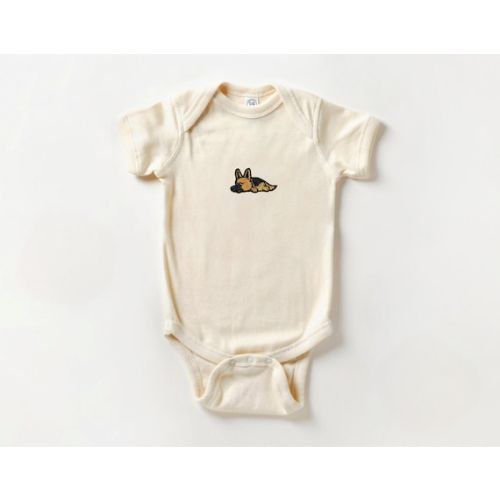 German Shepherd Embroidered Baby Bodysuit: Unisex Infant Clothing - Etsy