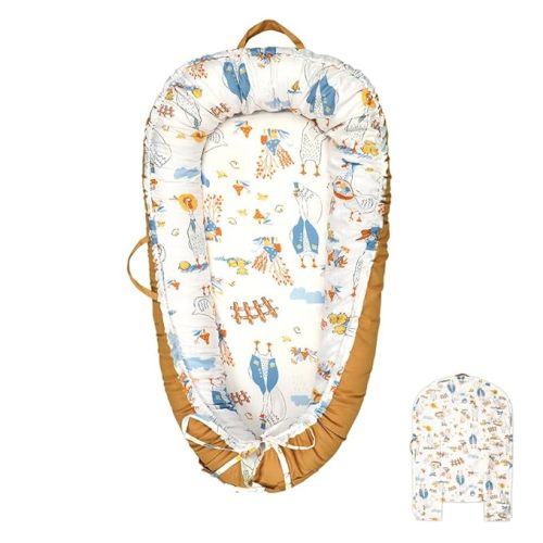 Baby Lounger Replaceable Cover, 100% Cotton Newborn Nest Backup Cover for Ultimate Comfort, Soft & Breathable Quality Spare Cover, Duck (Cover Only)