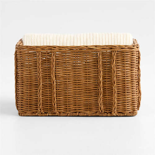 Alford Rattan Small Rectangle Basket