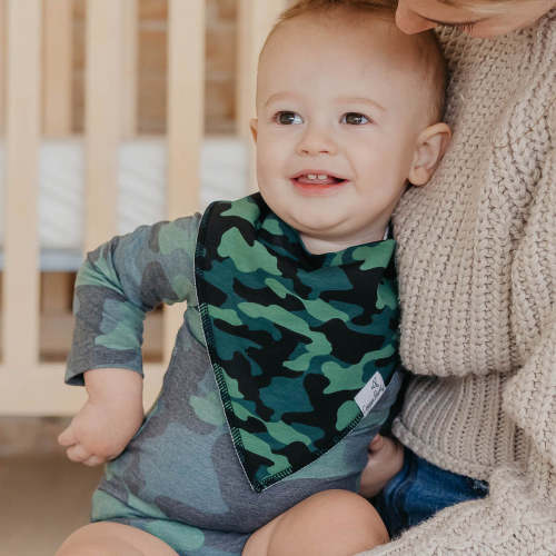 4 Pack Baby Bandana Bibs - Hunter