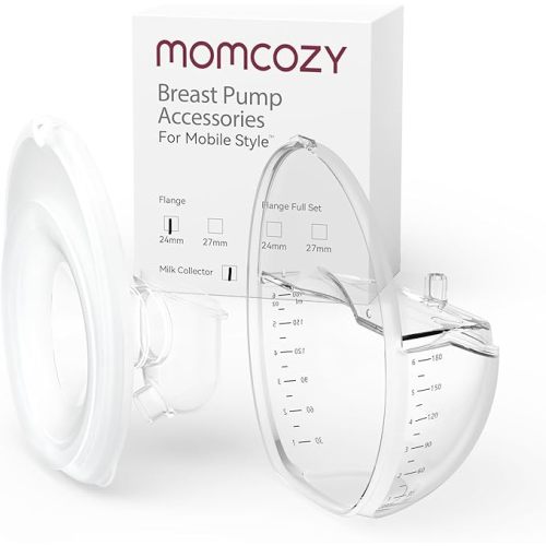 Momcozy Breast Pump Hands Free Mobile Style | M6, Wearable Breastfeeding Pump Ideal Rhythm for More Milk, DoubleFit Flange More Fit & Discreet with 3 Modes & 9 Levels, 24mm - 2 Pack Cozy Red