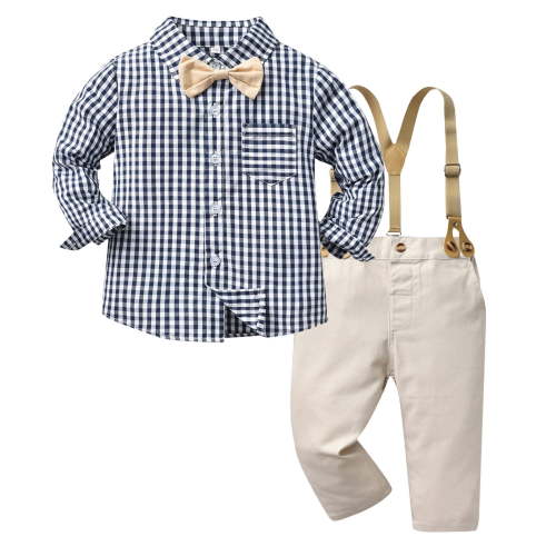 Gerichy Toddler Baby Boy Clothes Fall Winter Outfit, Toddler Boys Long Sleeve Plaid Prints T Shirt Tops Pants Child Kids Gentleman Outfits