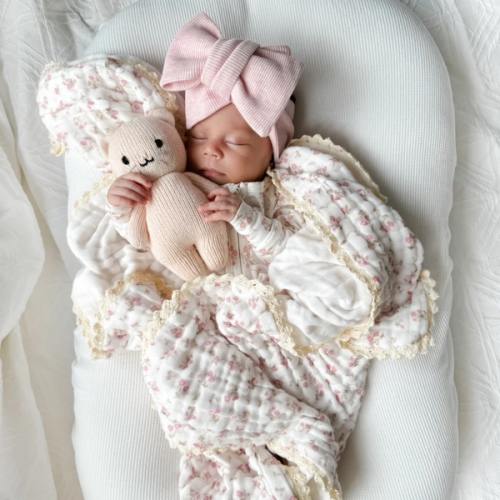 Gauze Lace Blanket | Paisley Peony *MAY PRE-ORDER* – Little and Fern