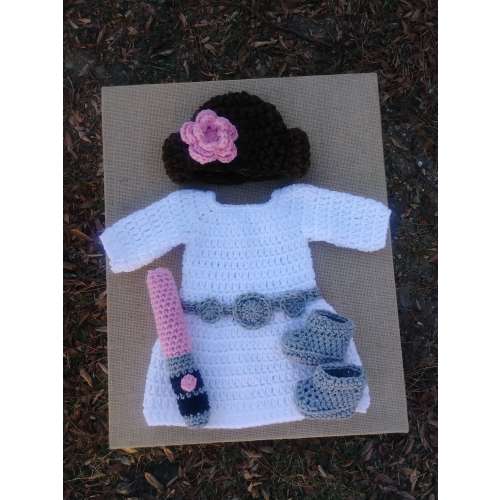 Crochet Princess Leia Outfit: Newborn Star Wars Costume