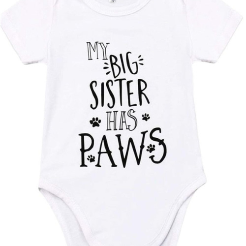 MAINESAKA Newborn Baby GOT My Mind ON My Mommy Paws Funny Bodysuits Rompers Outfits Grey 0-18M