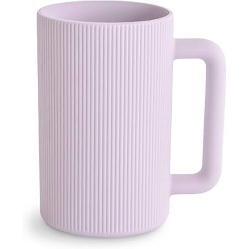 mushie Baby Bath Rinse Cup | 100% Food Grade Silicone | Shampoo & Body Washing Rinser Cup For Kids (Soft Lilac)