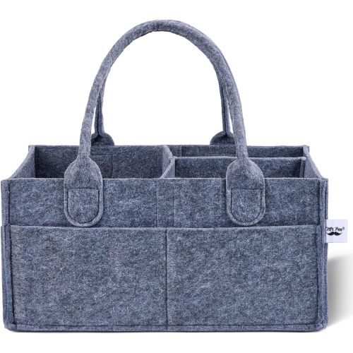 Mr. Pen- Baby Diaper Caddy Organizer, Charcoal Gray, Baby Caddy Organizer with Handle, Compact Size, Collapsible & Portable