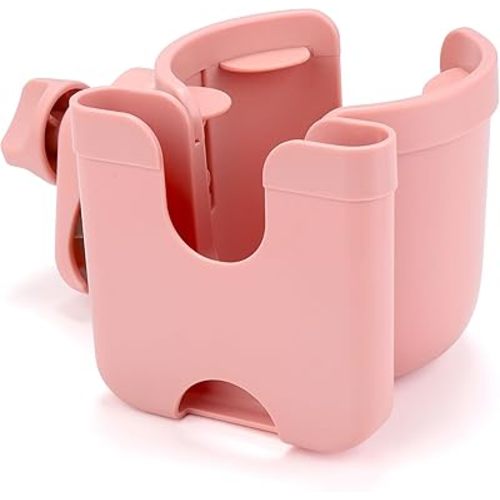 Accmor Stroller Cup Holder with Phone Holder, Bike Cup Holder, Universal Cup Holder for Uppababy Nuna Doona Strollers, 2-in-1 Cup Phone Holder for Walker Wheelchair Scooter Accessory