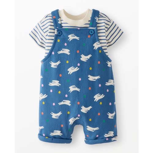 Baby T-Shirt & French Terry Shortalls Set
