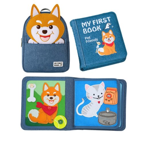 My First Book Pet Friends – Montessori Fabric Busy Book