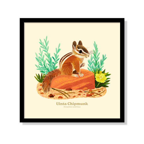 Uinta Chipmunk National Park Alphabet Print – Fifty-Nine Parks