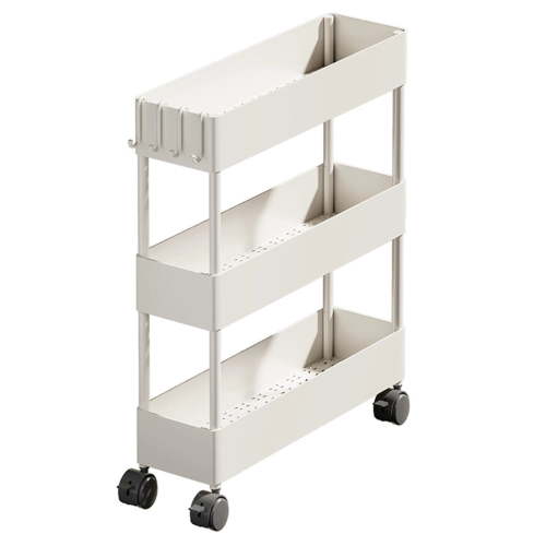 Slim Storage Rolling Cart - 3 Tier Bathroom Organizers