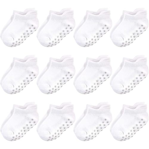 Touched by Nature Unisex Baby Organic Cotton Socks with Non-Skid Gripper for Fall Resistance