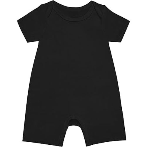 GUISBY Rayon Baby Pajamas, Short Sleeve Footless Rompers, Snap Closure Sleeper for Boy Girls