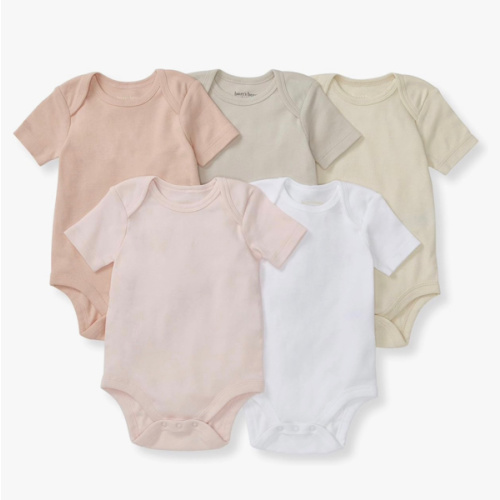 Burt's Bees Baby Bodysuits, Short Sleeve and Long Sleeve One-Pieces, 100% Organic Cotton
