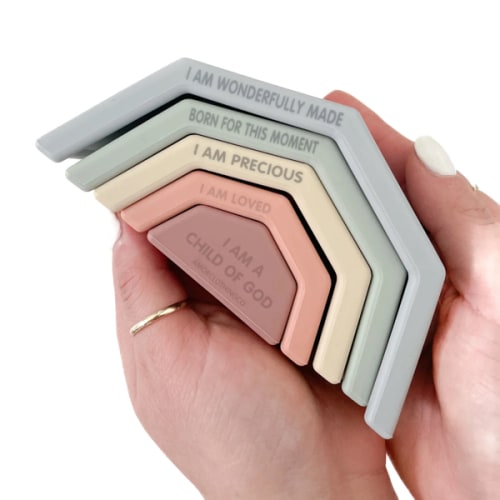 Noah's Rainbow Silicone Stacking Toy