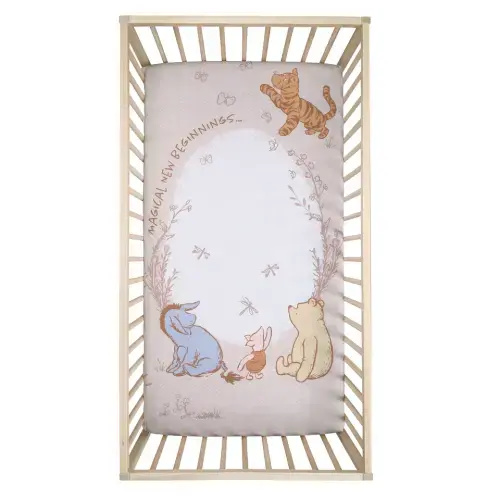 Pooh Bear & Pals Cotton Fitted Crib Sheet