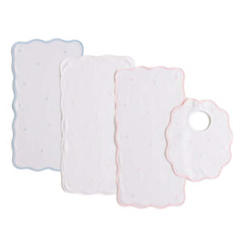 Emb Dot Bib and Burp Set