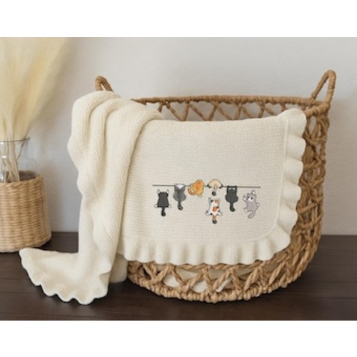 Cat Swaddle Blanket, Funny Cat Lover Baby Blanket, Cute Cats Baby Swaddle, Natural Cotton Baby Blanket, Space Cat Embroidery Baby Gift - Etsy