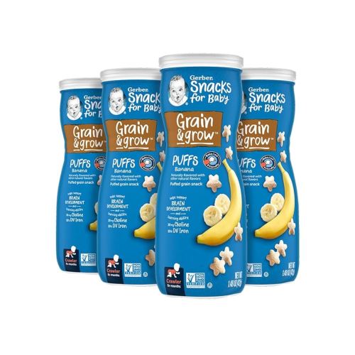 Gerber Baby Snacks Puffs, Banana, 1.48 Ounce (Pack of 6)
