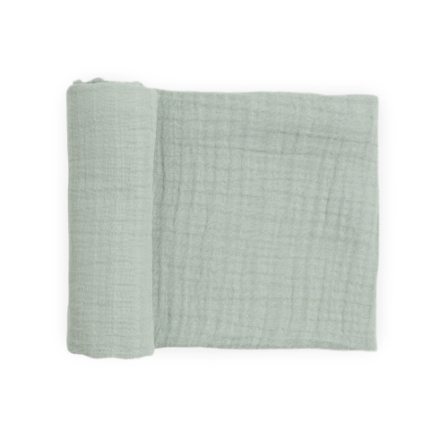 Organic Cotton Muslin Swaddle Blanket - White Sage | Little Unicorn