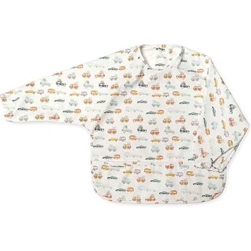 Loulou Lollipop Long Sleeve Mess Free Waterproof Bibs, for baby boys and girls 6-36 Months, Machine Washable, Travel Friendly