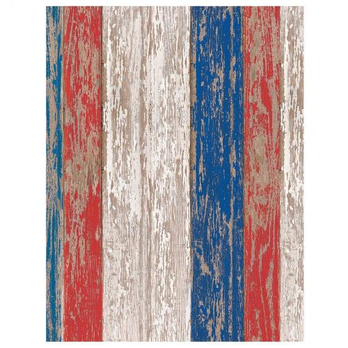 Patriotic Wood Grain Scrapbook Paper - 8 1/2" x 11"