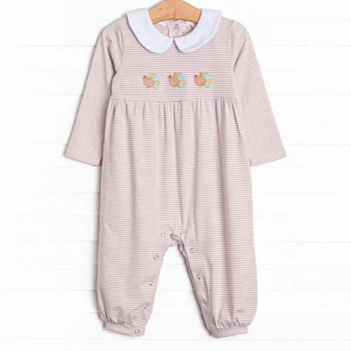 Tail Feather Trio Embroidered Romper, Tan – Stitchy Fish