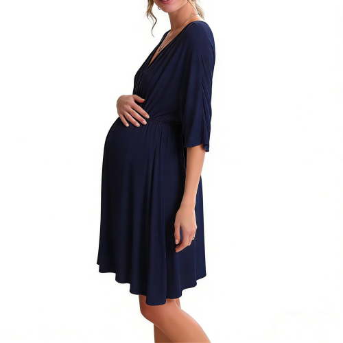 hengsof 3 in 1 Labor/Delivery/Hospital Gown Maternity Dress Nursing Nightgown Sleepwear for Breastfeeding