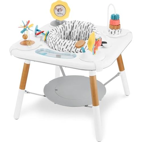 Skip Hop Discoverosity Montessori-Inspired 3-Stage Activity Center & Play Table for Baby Ages 4m+, Includes Mirror, Rattles, Teethers
