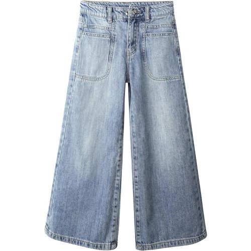 KIDSCOOL SPACE Girls Jeans, 12M-14T Wide-Leg Palazzo Denim Pants