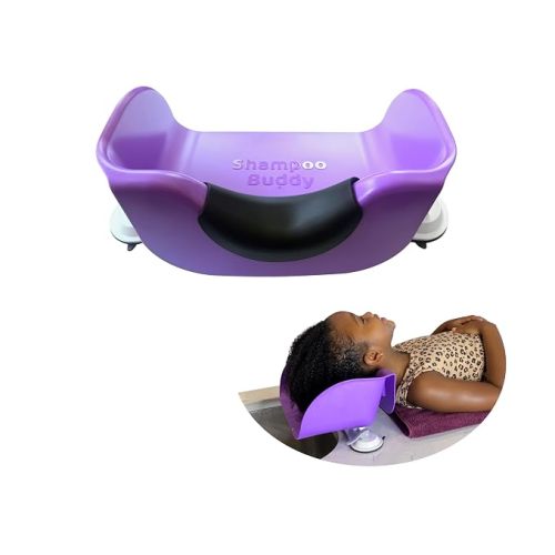 Shampoo Buddy Portable Hair Wash Basin for Children, Toddlers, Kids, Teens | Portable Shampoo Bowl for use on Bathtub or Sink (Purple)