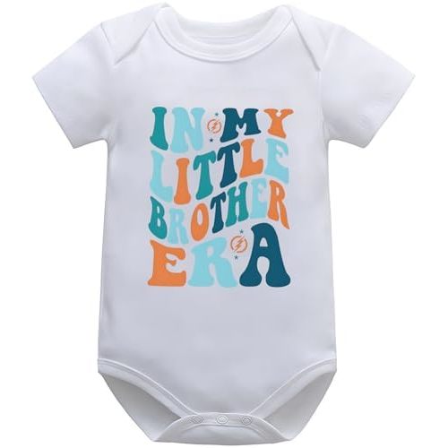 In My Little Brother Era Baby Clothes Funny Newborn Bodysuits Infant Boys Girls Romper Outfits