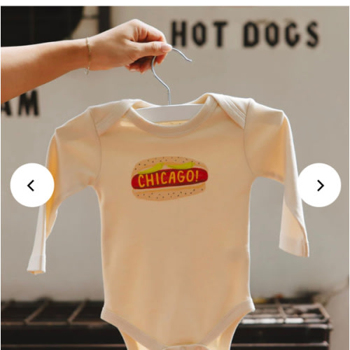 Hot Dog, It's Chicago! Long Sleeve Onesie