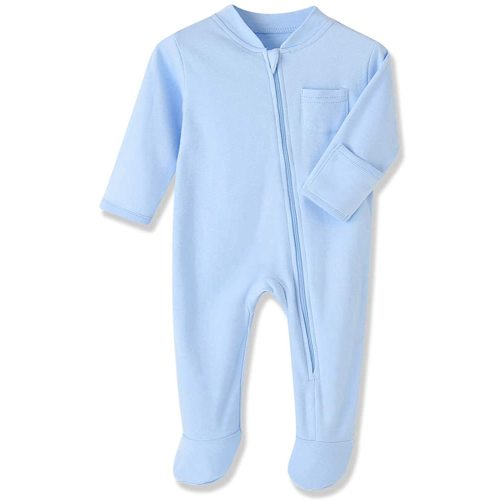 Eleven's Kingdom Baby Kids Sleep and Play,Baby Cotton Pajamas with Mitten Cuffs, 2 Way Zipper Footed Sleeper 0-12 Month