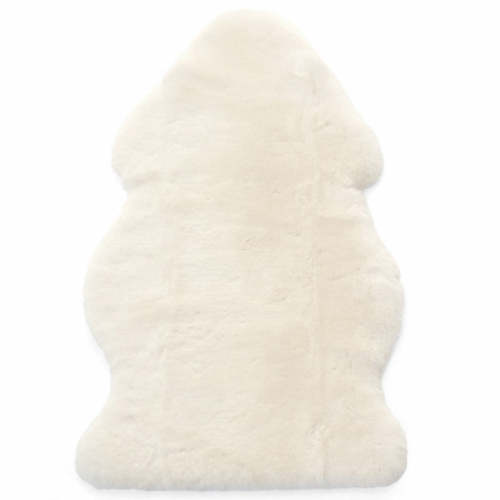Sheepskin Rug for Babies, 100% Natural, Shorn Lambskin Wool, 2 x 3 Feet, Ivory Ivory