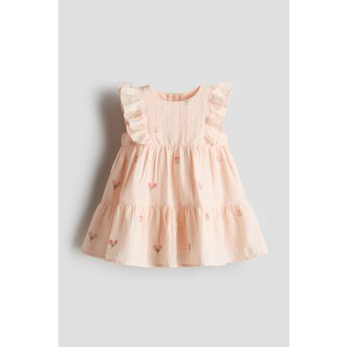 EMBROIDERED-DETAIL COTTON DRESS